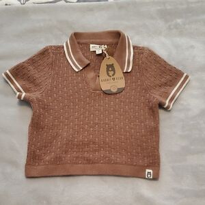 Brown Kids  Sweater Polo Shirt Short Sleeve
